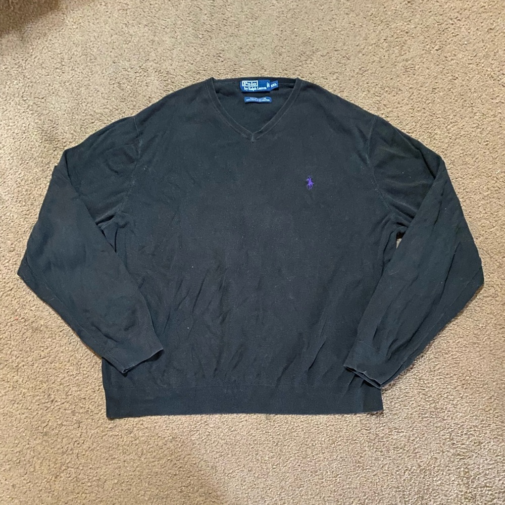 Ralph Lauren Black V-Neck Sweater